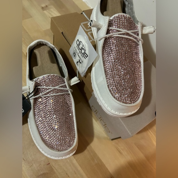 Custom rhinestone Bridal Hey Dudes - Picture 3 of 6